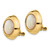 Image of 16mm 14K Yellow Gold Omega Clip Mother-of-pearl Non-pierced Earrings