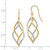 Image of 39.75mm 14K Two-tone Gold Twisted Polished Dangle Shepherd Hook Earrings