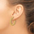 Image of 31mm 14K Yellow Gold Polished and Textured Twisted Post Hoop Earrings