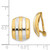 Image of 17mm 14K Yellow Gold & Rhodium Ribbed Non-pierced Omega Back Earrings