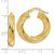 Image of 10k Yellow Gold Polished 4.7mm Textured Twist Round Hoop Earrings