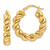 Image of 24.9mm 14k Yellow Gold Polished 5.3mm Hollow Twisted Round Hoop Earrings