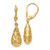 35mm 14K Yellow Gold Polished and Diamond-Cut Dangle Leverback Earrings