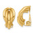Image of 18mm 14K Yellow Gold Polished and Satin Omega Clip Non-pierced Earrings