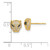 Image of 10k Yellow Gold Polished Clear & Green CZ Lioness Head Post Earrings