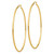 Image of 70mm 14K Yellow Gold Polished 2x70mm Lightweight Round Tube Hoop Earrings