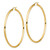 Image of 71.5mm 14K Yellow Gold Polished 3x70mm Lightweight Round Tube Hoop Earrings