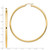 Image of 71.5mm 14K Yellow Gold Polished 3x70mm Lightweight Round Tube Hoop Earrings