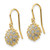 Image of 19mm 14K Yellow Gold & Rhodium Diamond-cut Polished Fancy Dangle Earrings