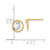 Image of 7.75mm 14K Yellow Gold White Rhodium Open Circle CZ Half Moon Post Earrings