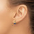 Image of 11.3mm 14K Yellow Gold Madi K Polished Blue Enameled Shell Post Dangle Earrings