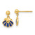 Image of 11.3mm 14K Yellow Gold Madi K Polished Blue Enameled Shell Post Dangle Earrings