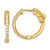 Image of 17.8mm 14K Yellow Gold .40ct 26-1.5mm Round Hoop w/ Safety Clasp Diamond Earrings