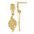 Image of 32mm 14K Yellow Gold Polished & Diamond-Cut Filigree Swirl Dangle Post Earrings