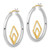 Image of 28.75mm Sterling Silver & 14k Yellow Gold Polished Kite-shape & Round Hoop Earrings