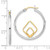 Image of 28.75mm Sterling Silver & 14k Yellow Gold Polished Kite-shape & Round Hoop Earrings