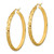 Image of 41.4mm 14K Yellow Gold Polished and Satin Diamond-cut Diamond Pattern Hoop Earrings