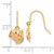 Image of 18mm 14K Yellow Gold w/Rose and White Rhodium Diamond-cut Ladybug Dangle Earrings