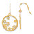Image of 27.5mm 14K Yellow Gold and White Rhodium Diamond-cut Stars in Circle Dangle Earrings