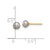 Image of 4.75mm 14K Yellow Gold 4-5mm Grey Button Freshwater Cultured Pearl Stud Post Earrings