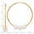 Image of 49.6mm 14K Yellow Gold 8-9mm Round White Freshwater Cultured Pearl Infinity Hoop Earrings