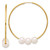 Image of 49.6mm 14K Yellow Gold 8-9mm Round White Freshwater Cultured Pearl Infinity Hoop Earrings