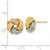 Image of 12.5mm 14k Yellow Gold w/White & Rose Rhodium Pol Textured Triple Love Knot Post Earrings
