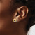 Image of 12.5mm 14k Yellow Gold w/White & Rose Rhodium Pol Textured Triple Love Knot Post Earrings