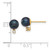 Image of 8.5mm 14K Yellow Gold 6-7mm Round Black Cultured Akoya Pearl and .06ctw Diamond Post Earrings