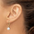 Image of 7.5mm 14K Yellow Gold 7-8mm Round White Freshwater Cultured Pearl and .10ctw Diamond Leverback Earrings