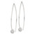 Image of 43.53mm Sterling Silver CZ Threader Earrings QE14571