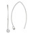 Image of 43.53mm Sterling Silver CZ Threader Earrings QE14571