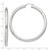 Image of 67mm Sterling Silver 5mm Round Hoop Earrings QE4411SP
