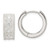 Image of 17mm Sterling Silver CZ Hinged Hoop Earrings QE16303