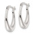 Image of 20.5mm Sterling Silver Polished Oval Hoop Earrings QE16917