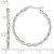 Image of 30.15mm Sterling Silver Satin Twisted Hoop Earrings QE15877