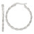 Image of 30.15mm Sterling Silver Satin Twisted Hoop Earrings QE15877