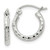 Image of 14mm Sterling Silver 2mm Diamond-cut Hoop Earrings QE3532SP