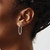 Image of 25.5mm Sterling Silver Crystal Endless Hoop Earrings QE15812