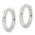 Image of Sterling Silver Polished Hinged Hoop Earrings QE16964