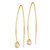 Image of 45.97mm Sterling Silver Gold-tone CZ Threader Earrings QE14722