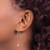 Image of 45.97mm Sterling Silver Gold-tone CZ Threader Earrings QE14722