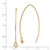 Image of 45.97mm Sterling Silver Gold-tone CZ Threader Earrings QE14722