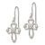 Image of 29.1mm Sterling Silver CZ Cross Shepherd Hook Earrings QE16582