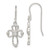 Image of 29.1mm Sterling Silver CZ Cross Shepherd Hook Earrings QE16582