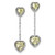 Image of 40mm Sterling Silver Diamond & Lemon Quartz Earrings QE7740LQ