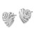 Image of 15.4mm Sterling Silver Polished CZ Heart Post Earrings QE12435