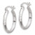 Image of 24mm Sterling Silver Polished Textured Hoop Earrings QE16780