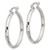 Image of 34.5mm Sterling Silver Polished Textured Hoop Earrings QE16782