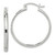 Image of 34.5mm Sterling Silver Polished Textured Hoop Earrings QE16782